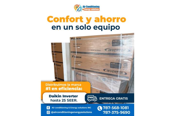 Daikin inverter 21 seer hasta 25 seer