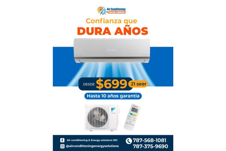 Daikin 21 hasta 25 seer