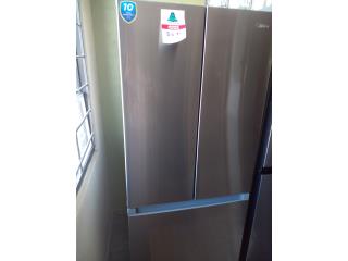 Nevera  midea  3 puertas en stainless steel 