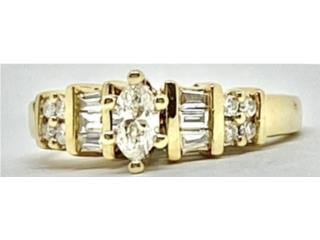 SORTIJA BRILLANTES 14KT, JOYERIA CARMEN  Puerto Rico