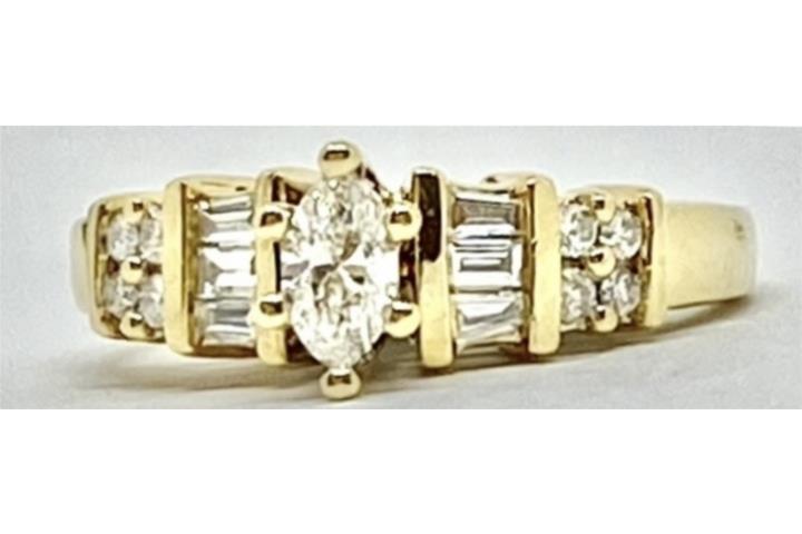 SORTIJA BRILLANTES 14KT