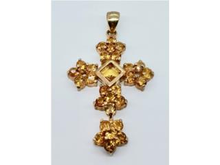 CRUZ TOPACIO CLARO 14KT, JOYERIA CARMEN Puerto Rico