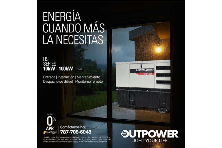 Generadores Hipower HS Series 10KW-100KW
