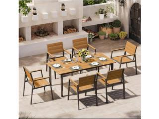 Comedor de 6 sillas aluminio gris , Puerto Rico