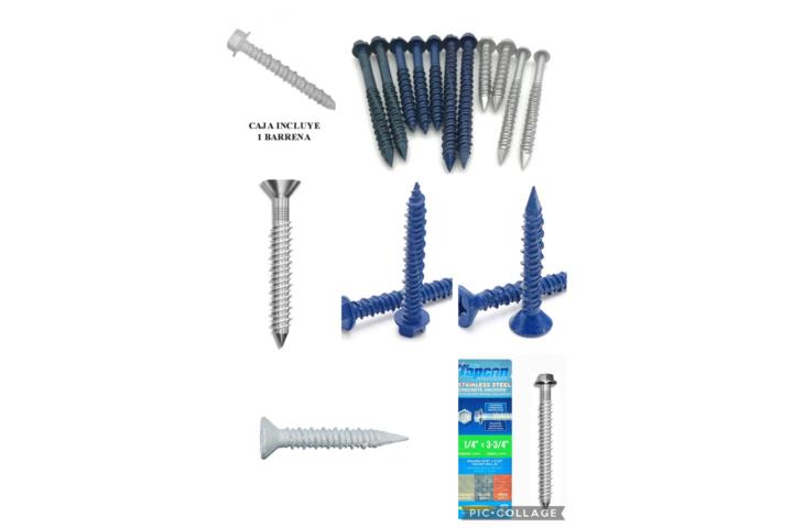 TORNILLOS TAPCON AL POR MAYOR SS Y NORMALES