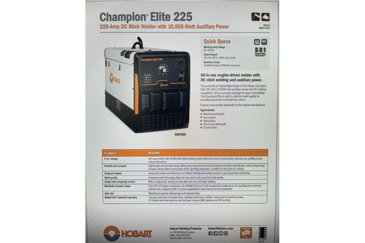 HOBART ELITE 225 GASOLINA