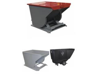TILT TRUCKS AND DUMPING TRASH HOOPERS 