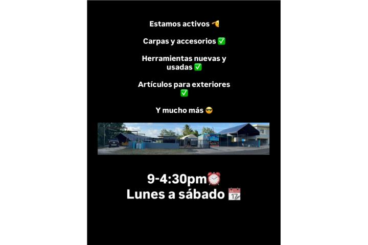 Carpas de todas las medidas ,tuberías