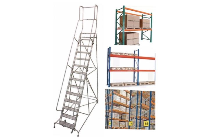 ESCALERAS CORREDIZAS Y PALLETS RACKS ALMACENE