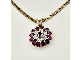 COLGANTE RUBIES 14KT, JOYERIA CARMEN Puerto Rico