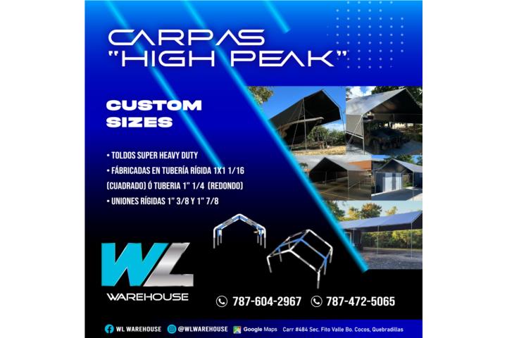 Carpas fabricadas con accesorios de calidad