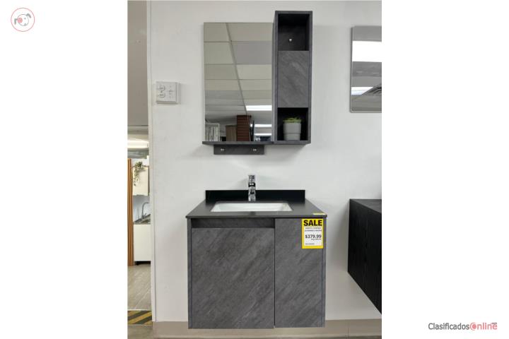 VANITY C/ESPEJO 24 MARBLE NEGRO, Puerto Rico
