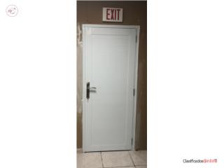 Puerta Full Aluminum a color 38x96, #1 ME WINDOWS & DOORS Puerto Rico