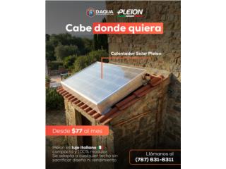 Calentador Solar Pleion para cualquier techo, D'Aqua Puerto Rico