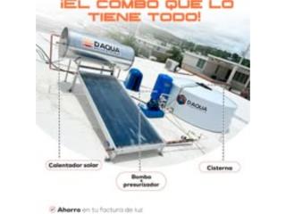 Sistema completo Calentador Solar y Cisterna, D'Aqua Puerto Rico