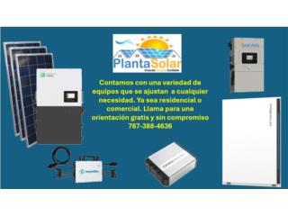 Varias soluciones disponibles, 24/7 PLANTA SOLAR Puerto Rico
