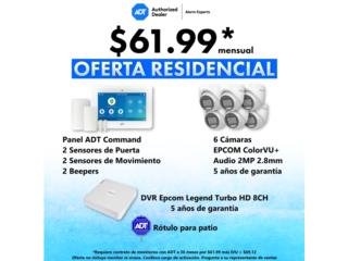 Alarma & 6 c�maras $61.99 mensual, Alarm Experts Dealer #1 de ADT en P.R. Puerto Rico