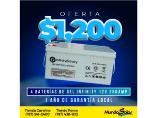 OFERTA INSTALADORES-BATERIAS DE GEL 12V-250A, Puerto Rico