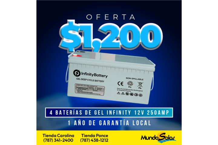 OFERTA INSTALADORES-BATERIAS DE GEL 12V-250A