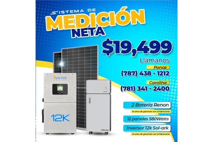 Sistema Solar Medición Neta 14 placas 550W