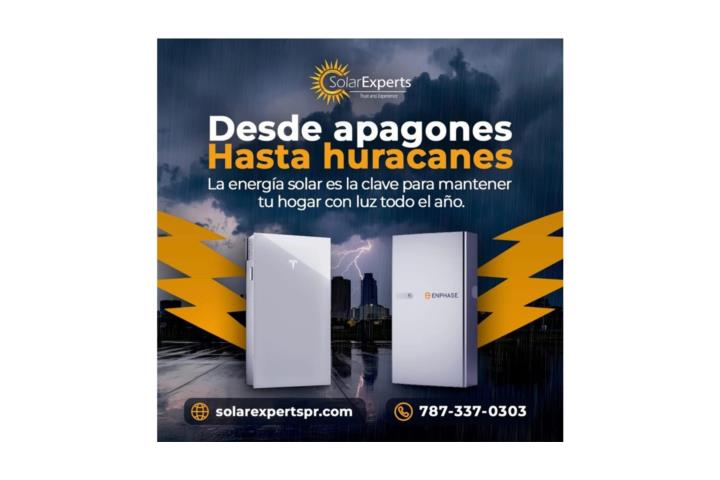 PANELES SOLARES, BATERIA TESLA NO ESPERES MAS, Puerto Rico