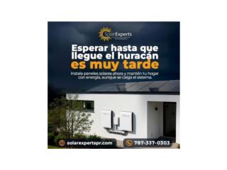 Paneles y bater�a Tesla desde $156 mens, SOLAR EXPERTS Puerto Rico