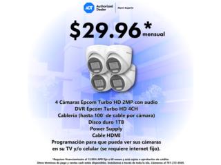 4 c�maras instaladas solo $30 mensual, Puerto Rico