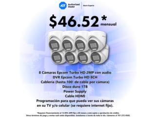 8 c�maras instaladas por solo $47 mensuales, Puerto Rico