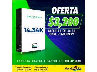 Bater�a de litio 14.34 K,  Mundo Solar, Inc. Puerto Rico