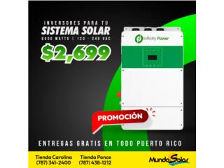 Sistema Solar Back Up 10 placas 430W -inv 10K, Puerto Rico