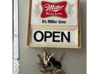 Letrero Miller Highlife Open/Closed. Vintage.