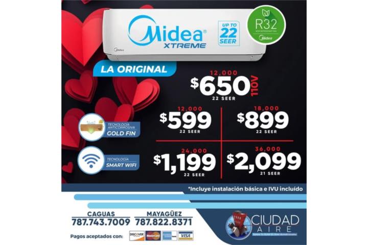 MIDEA XTREME 22 SEER 18,000 BTU $875