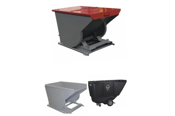 TILT TRUCKS AND DUMPING TRASH HOOPERS