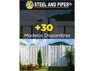 PVC FENCE 30 modelos, Steel and Pipes Puerto Rico