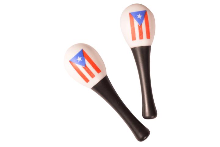 MINI MARACAS CON BANDERA DE PR