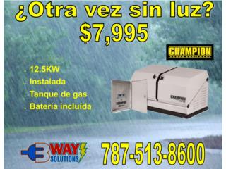 Generador Autom�tico 12.5 KW INSTALADO, 3 Way Solutions Puerto Rico