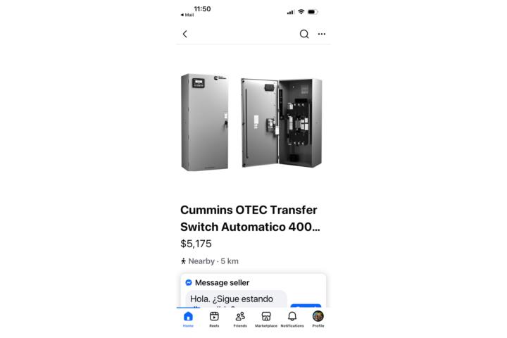 CUMMINS OTEC TRANSFER AUTOMATICO400, Puerto Rico