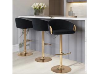 STOOL ALTURA BARRA HIDRAULICO “VELVET” NEGRO