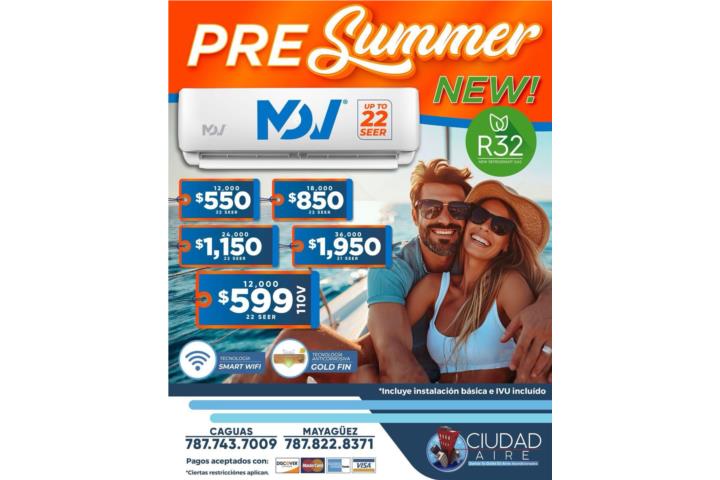 MDV UP TO 22 SEER 18,000 BTU $850.00
