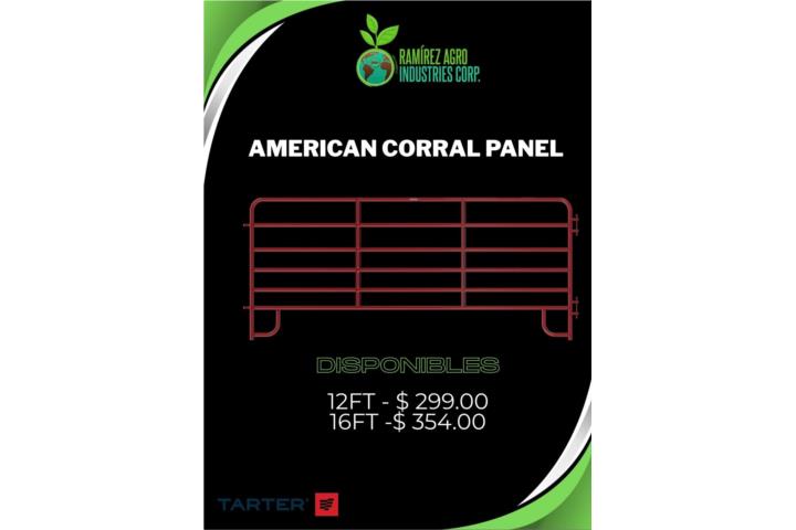 Tarter American Corral Panel. 12 y 16 pies, Puerto Rico