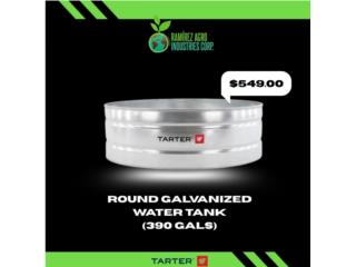 Round Galvanized Water Tank 390gls., RAMIREZ AGROINDUSTRIES CORP. Puerto Rico