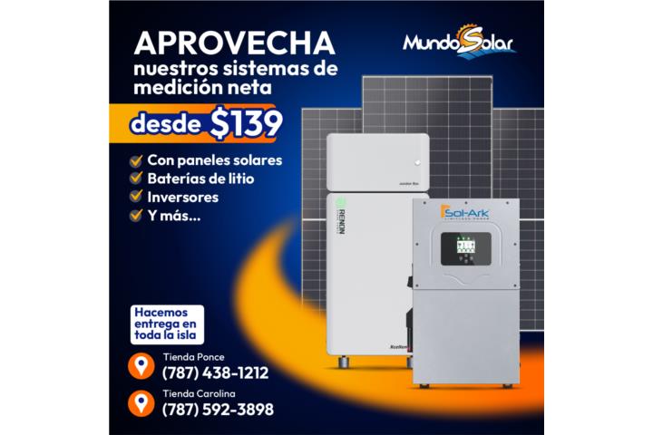 Sistema Solar de Medición Neta 18 placas 550W