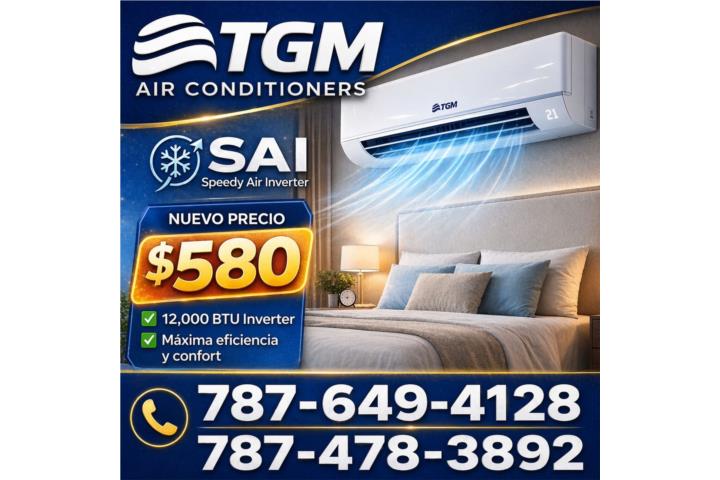 TGM 12,000 Seer 22 desde $580, Puerto Rico