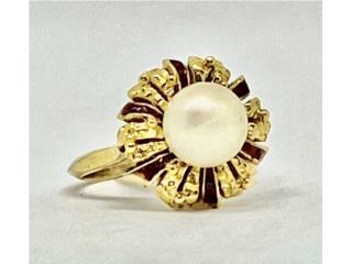 SORTIJA PERLA 18KT, JOYERIA CARMEN Puerto Rico
