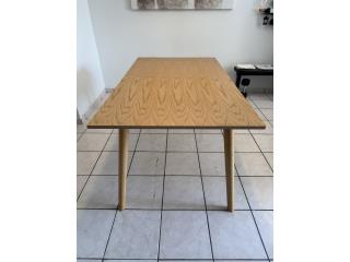 Mesa comedor moderna en madera solida natural, Puerto Rico