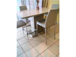 Juego de comedor alto Gris laqueado 600, Puerto Rico