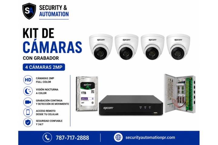 Camaras 1080P Combo Basico CASA/COMERCIO
