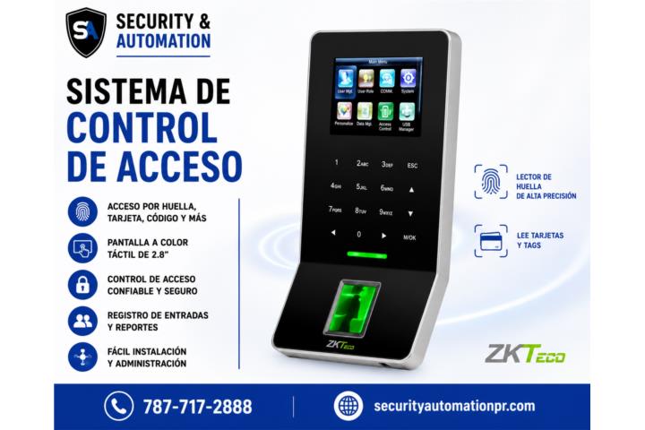 Lector IP de Huella y Proximidad con Teclado