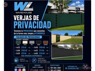 Toldos de privacidad , Wlwarehouse  Puerto Rico