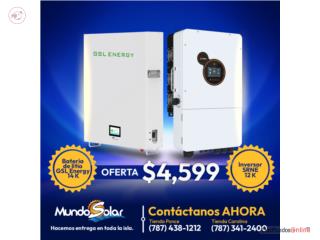 Oferta bater�a + combo $4,599,  Mundo Solar, Inc. Puerto Rico